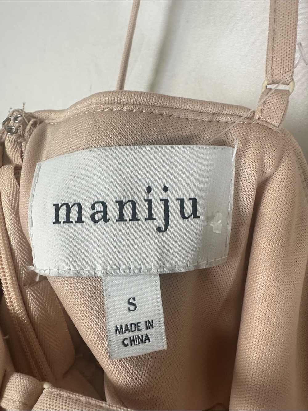 Maniju Blush Pink Spaghetti Strap Dress - Picture 2 of 6